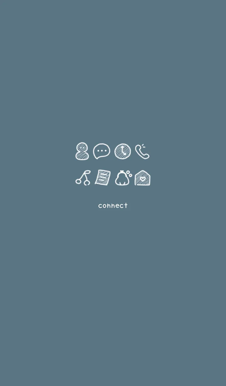 [LINE着せ替え] ～お洒落な手描きアイコン♥ブルー19_1～の画像1