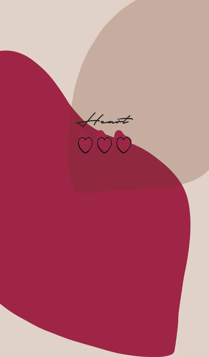 [LINE着せ替え] ボルドー : シンプルなHeartの画像1