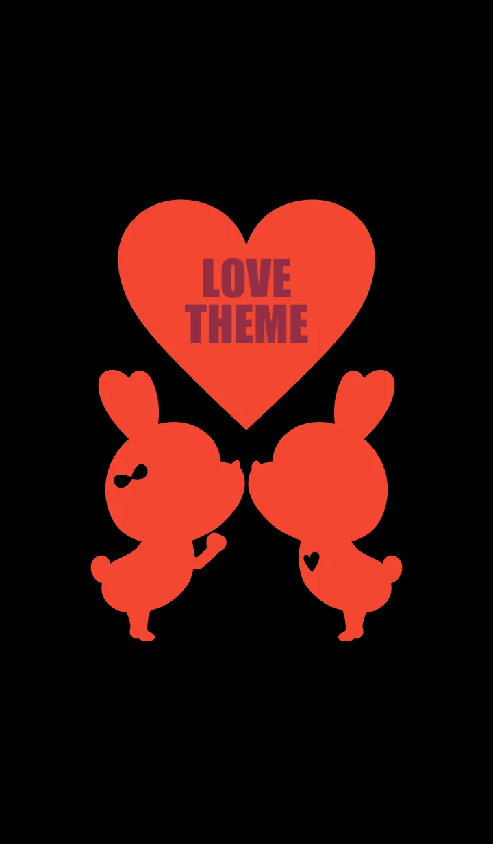 [LINE着せ替え] LOVE THEME BLACK & Red 18の画像1