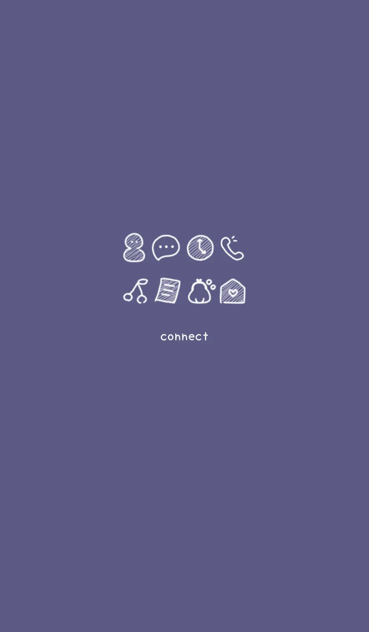 [LINE着せ替え] ～お洒落な手描きアイコン♥パープル20_1～の画像1