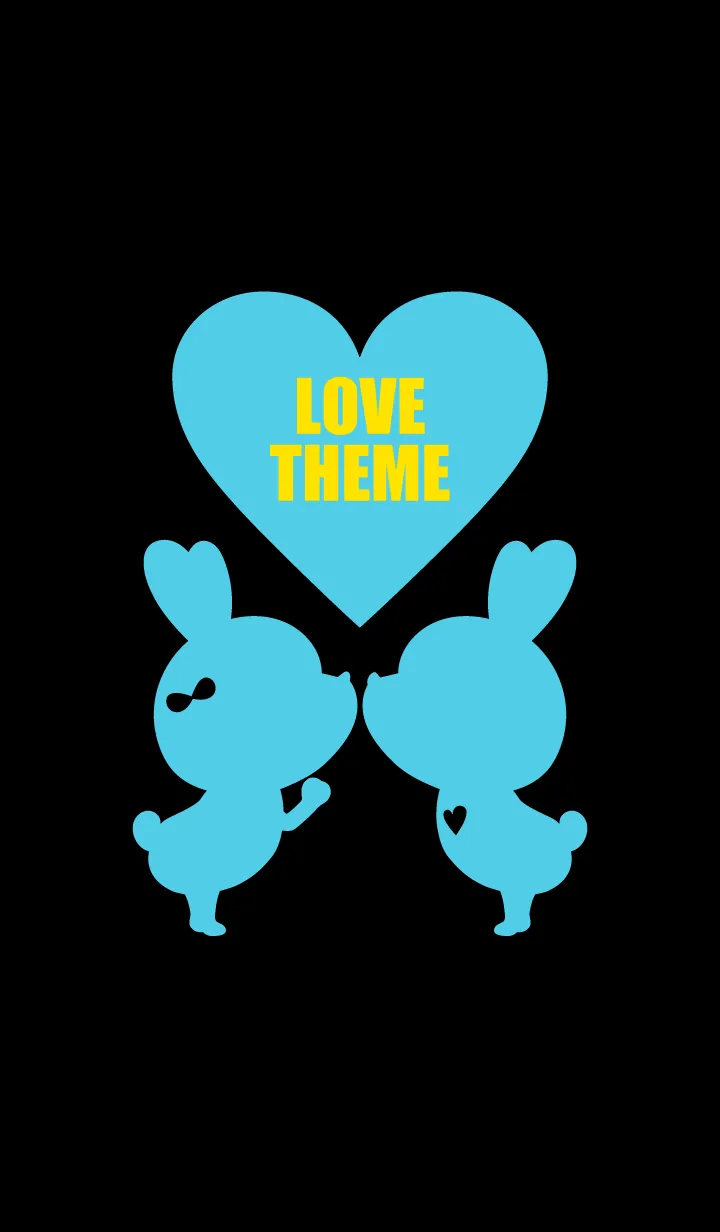 [LINE着せ替え] LOVE THEME BLACK & Blue 14の画像1