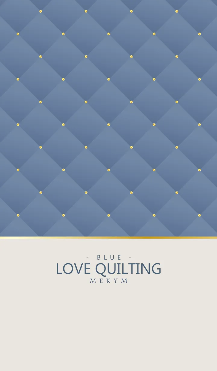 [LINE着せ替え] LOVE QUILTING-DUSKY BLUE 7の画像1