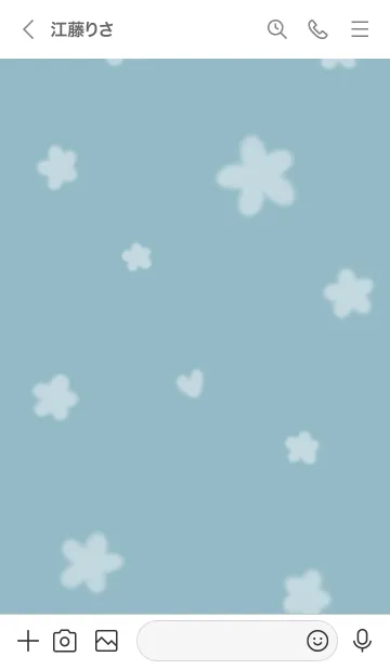 [LINE着せ替え] ～Hana2♥ブルー36_1～の画像3