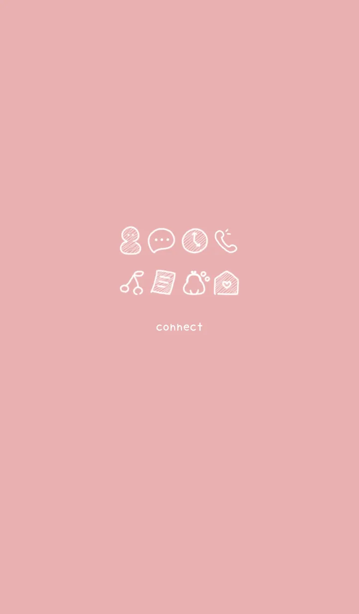 [LINE着せ替え] ～お洒落な手描きアイコン♥ピンク23_1～の画像1