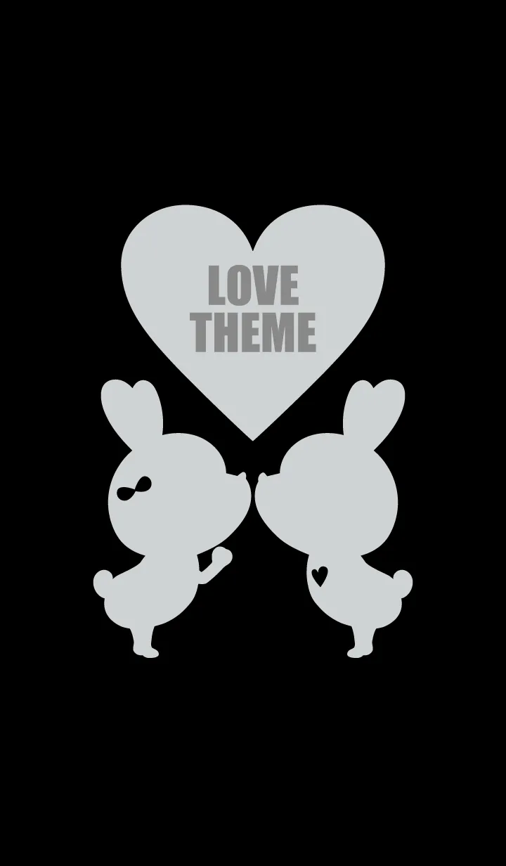 [LINE着せ替え] LOVE THEME BLACK & Gray 9の画像1