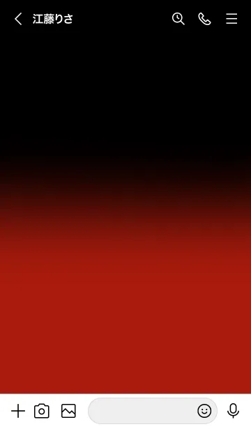 [LINE着せ替え] Apple Red With Black Theme (JP)の画像3