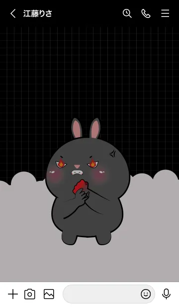 [LINE着せ替え] Little Angry Black Rabbit Theme (JP)の画像3