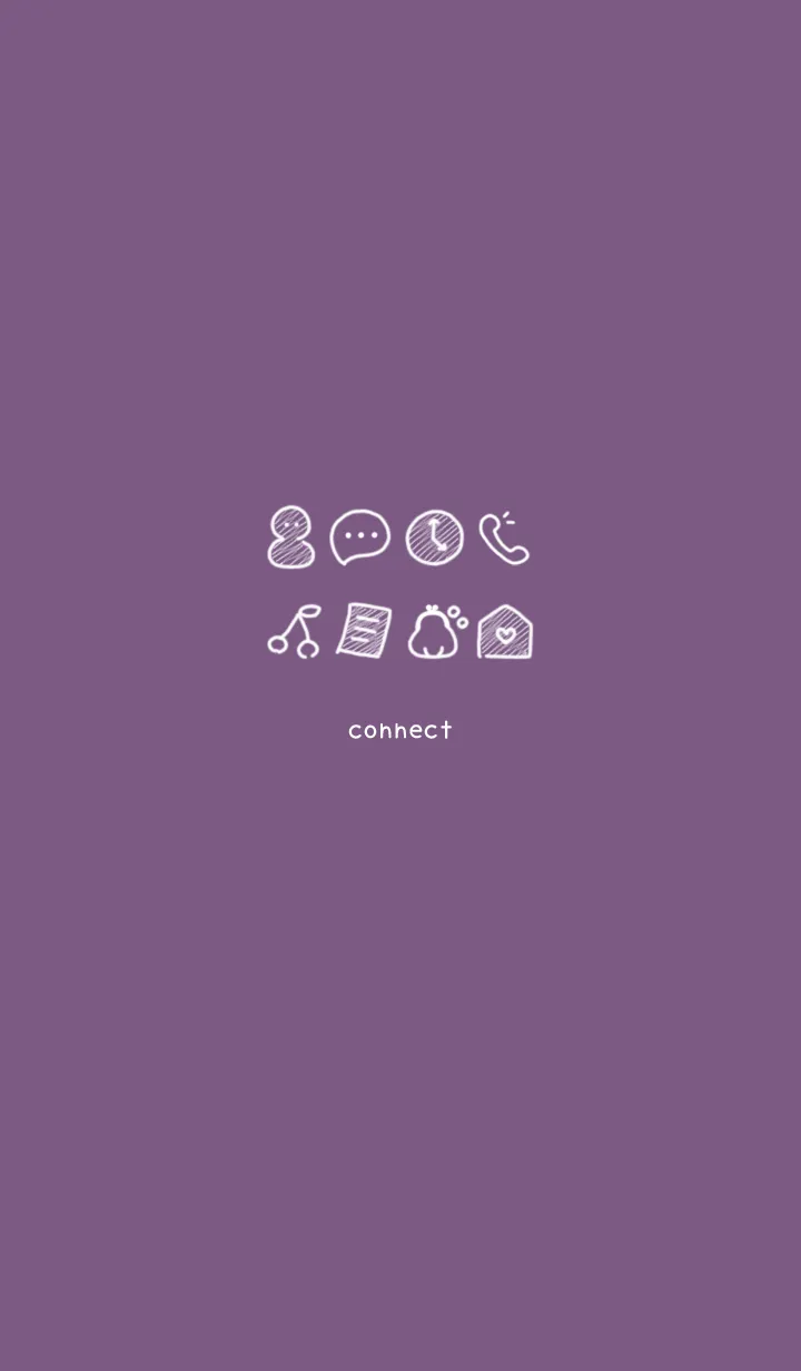 [LINE着せ替え] ～お洒落な手描きアイコン♥パープル21_1～の画像1