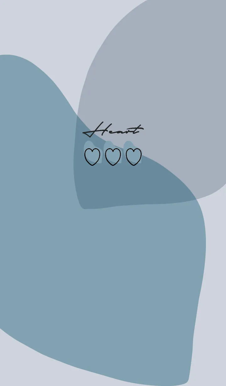 [LINE着せ替え] ベージュと青 : シンプルなHeartの画像1