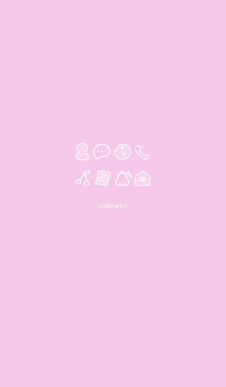 [LINE着せ替え] ～お洒落な手描きアイコン♥ピンク25_1～の画像1