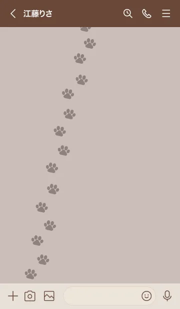 [LINE着せ替え] O99.10_ベージュ2 ブラウン2-3の画像3