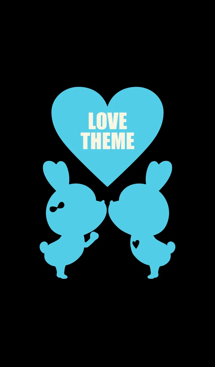 [LINE着せ替え] LOVE THEME BLACK & Blue 15の画像1