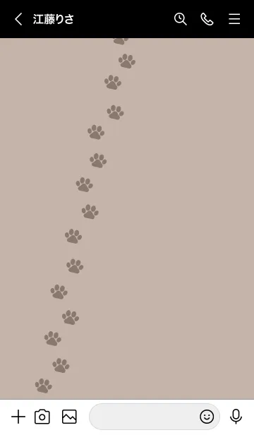 [LINE着せ替え] b99.11_ベージュ3 黒/白5-6の画像3