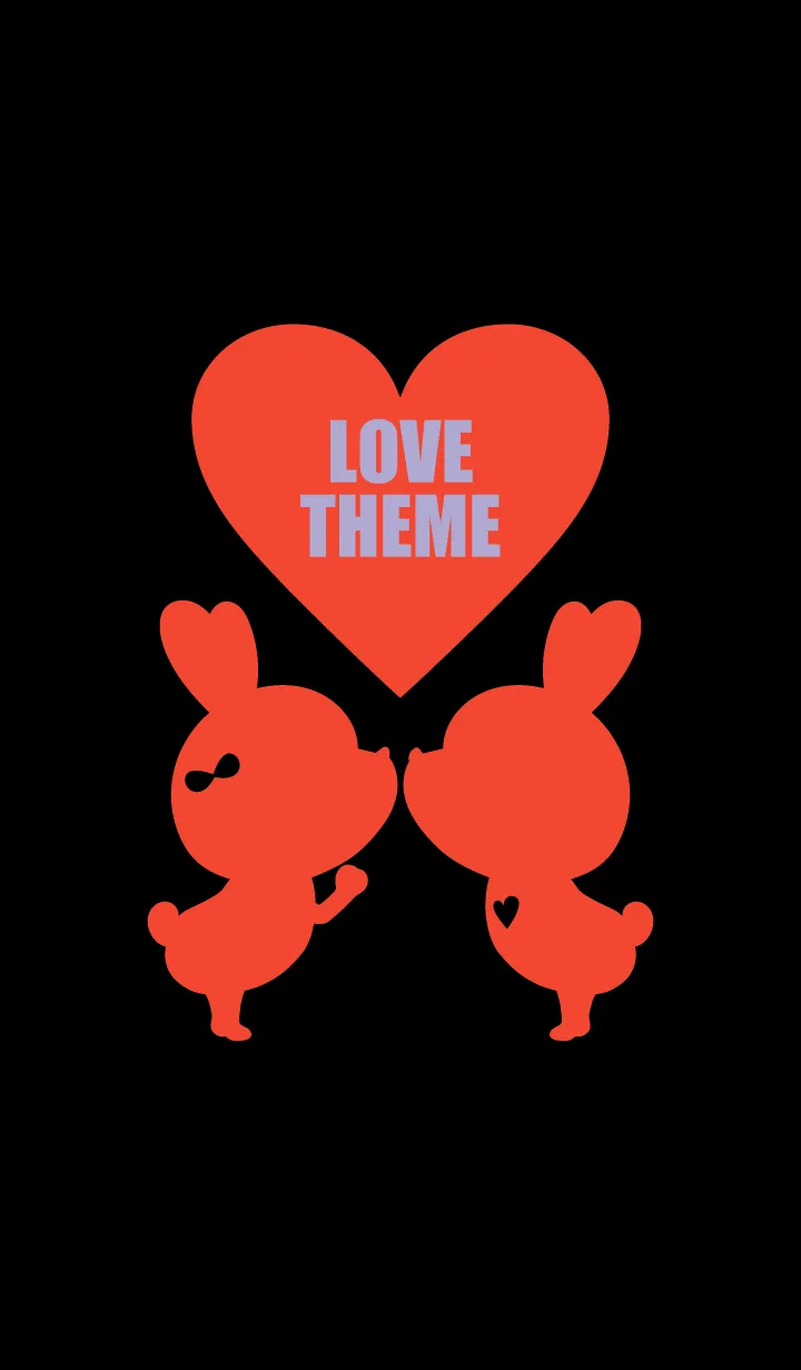 [LINE着せ替え] LOVE THEME BLACK & Red 20の画像1