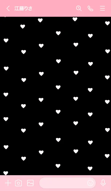 [LINE着せ替え] pattern_heart #pink blackの画像3