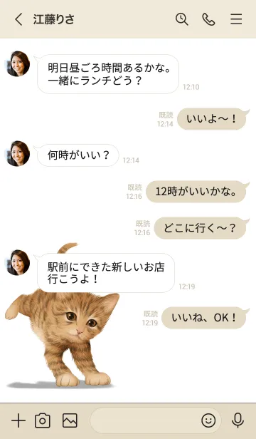 [LINE着せ替え] ともほ用可愛い虎猫子猫の画像4