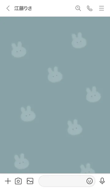 [LINE着せ替え] ～可愛いうさぎ♥ブルー08_1～の画像3