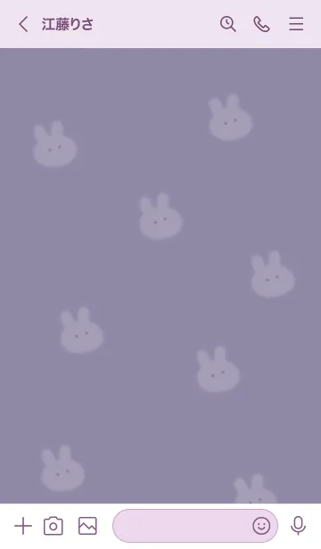 [LINE着せ替え] ～可愛いうさぎ♥パープル10_1～の画像3