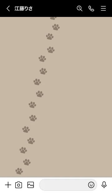 [LINE着せ替え] b99.11_ベージュ4 黒/白5-9の画像3