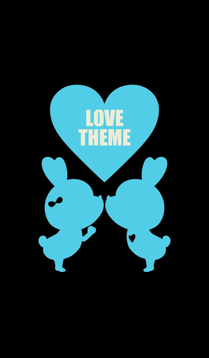 [LINE着せ替え] LOVE THEME BLACK & Blue 16の画像1