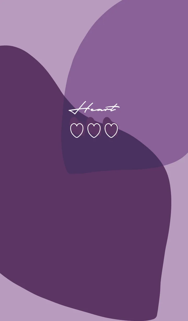 [LINE着せ替え] 紫 : シンプルなHeartの画像1