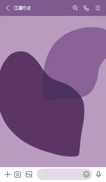 [LINE着せ替え] 紫 : シンプルなHeartの画像3