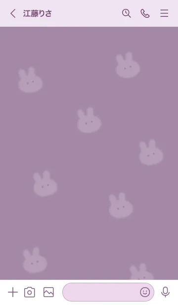 [LINE着せ替え] ～可愛いうさぎ♥パープル11_1～の画像3