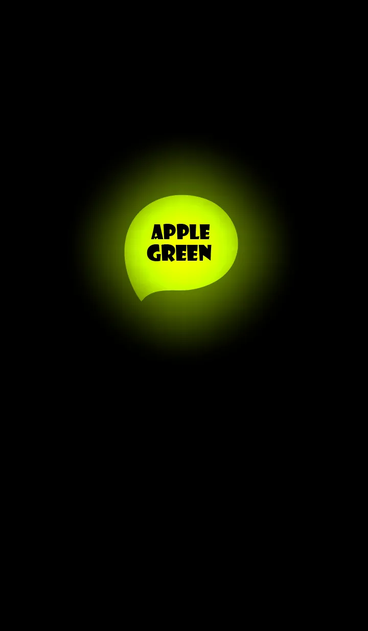 [LINE着せ替え] Apple Green In Black (JP)の画像1