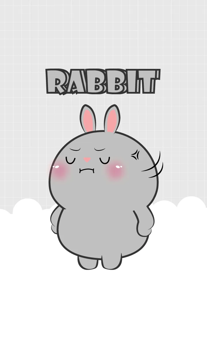 [LINE着せ替え] Little Angry Grey Rabbit Theme (JP)の画像1