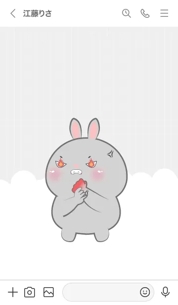 [LINE着せ替え] Little Angry Grey Rabbit Theme (JP)の画像3
