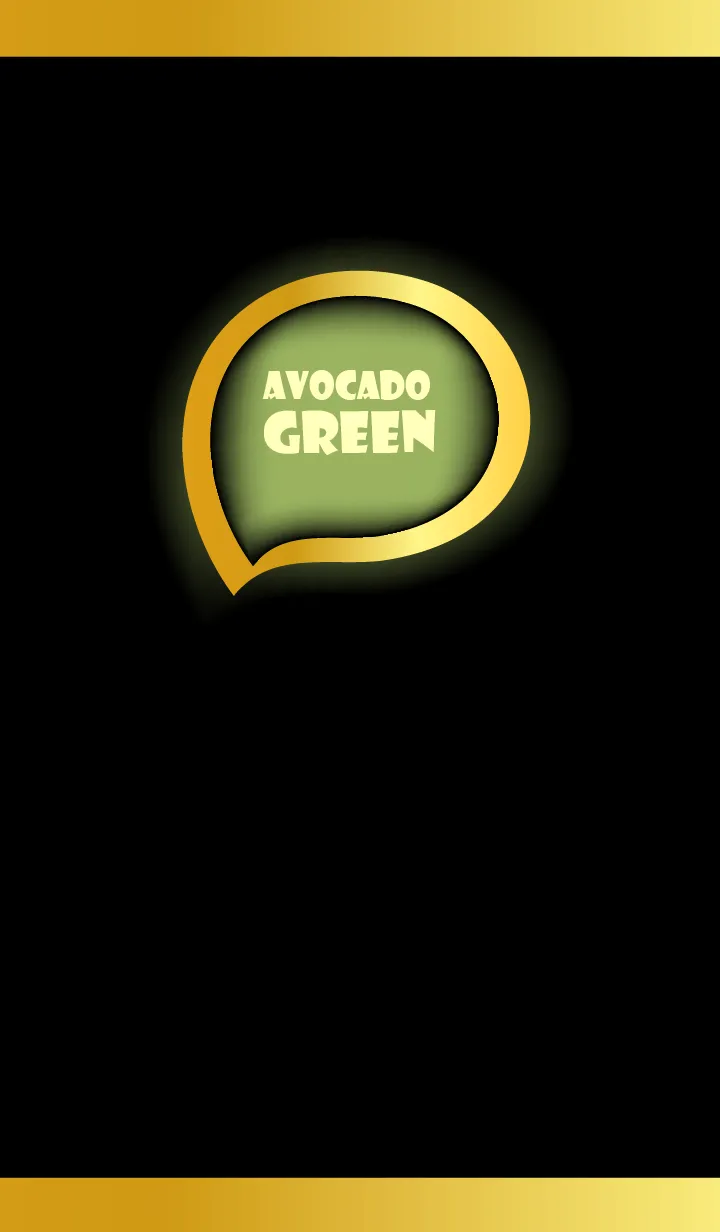 [LINE着せ替え] Avocado Green in Gold Black (JP)の画像1