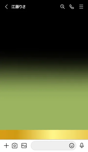 [LINE着せ替え] Avocado Green in Gold Black (JP)の画像3