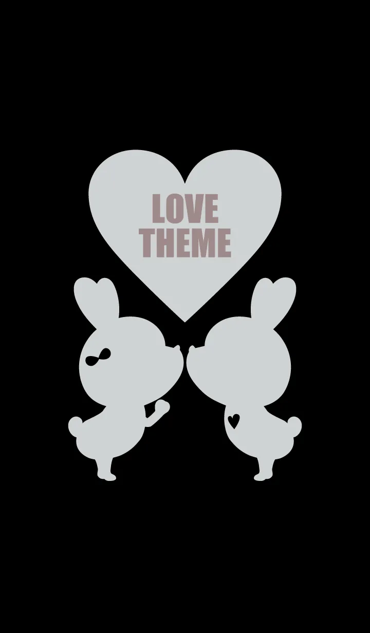 [LINE着せ替え] LOVE THEME BLACK & Gray 11の画像1