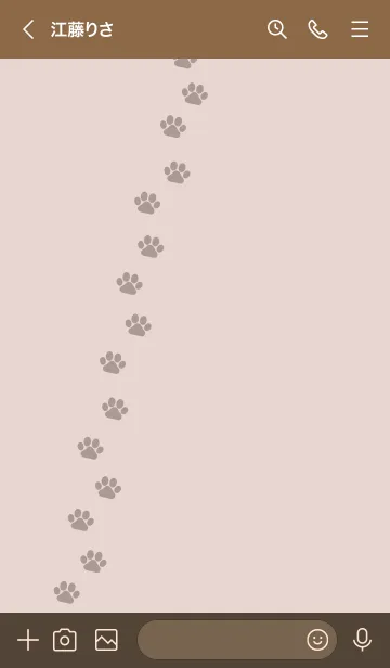 [LINE着せ替え] c01.11_ベージュ ブラウン3-3の画像3