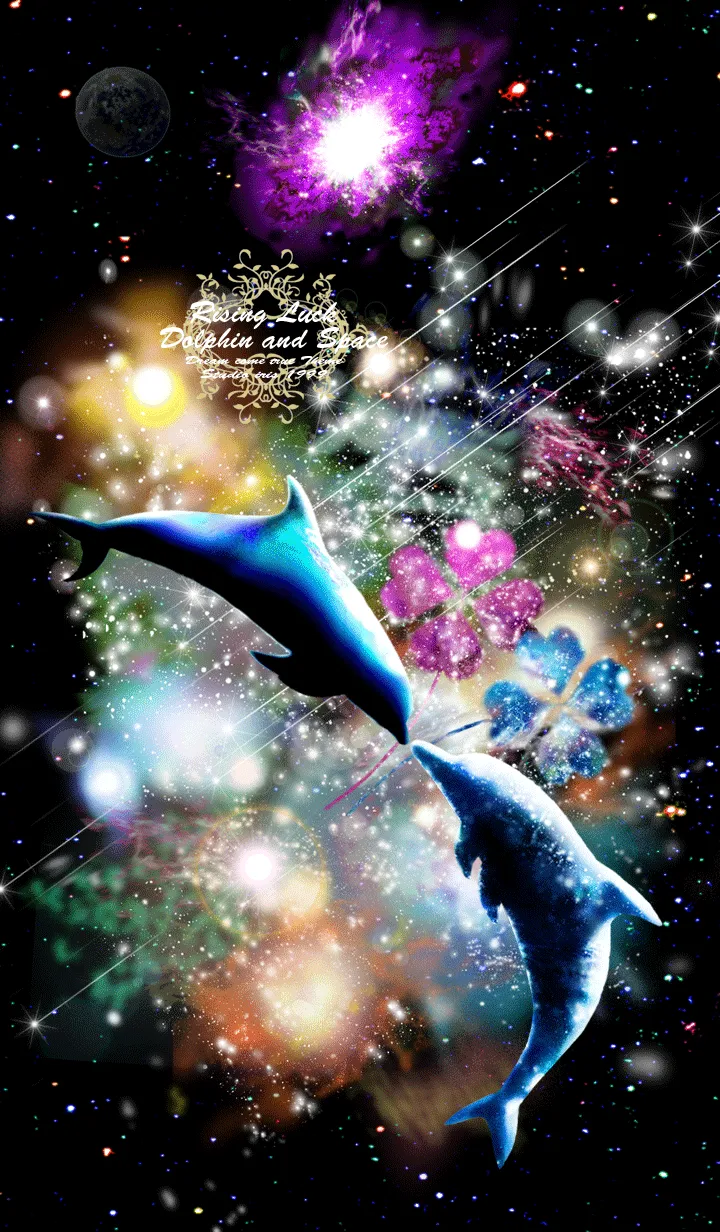 [LINE着せ替え] 恋愛運 宇宙とイルカ 第3章の画像1