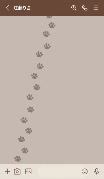 [LINE着せ替え] P01.10_ベージュ3 ブラウン2-3の画像3