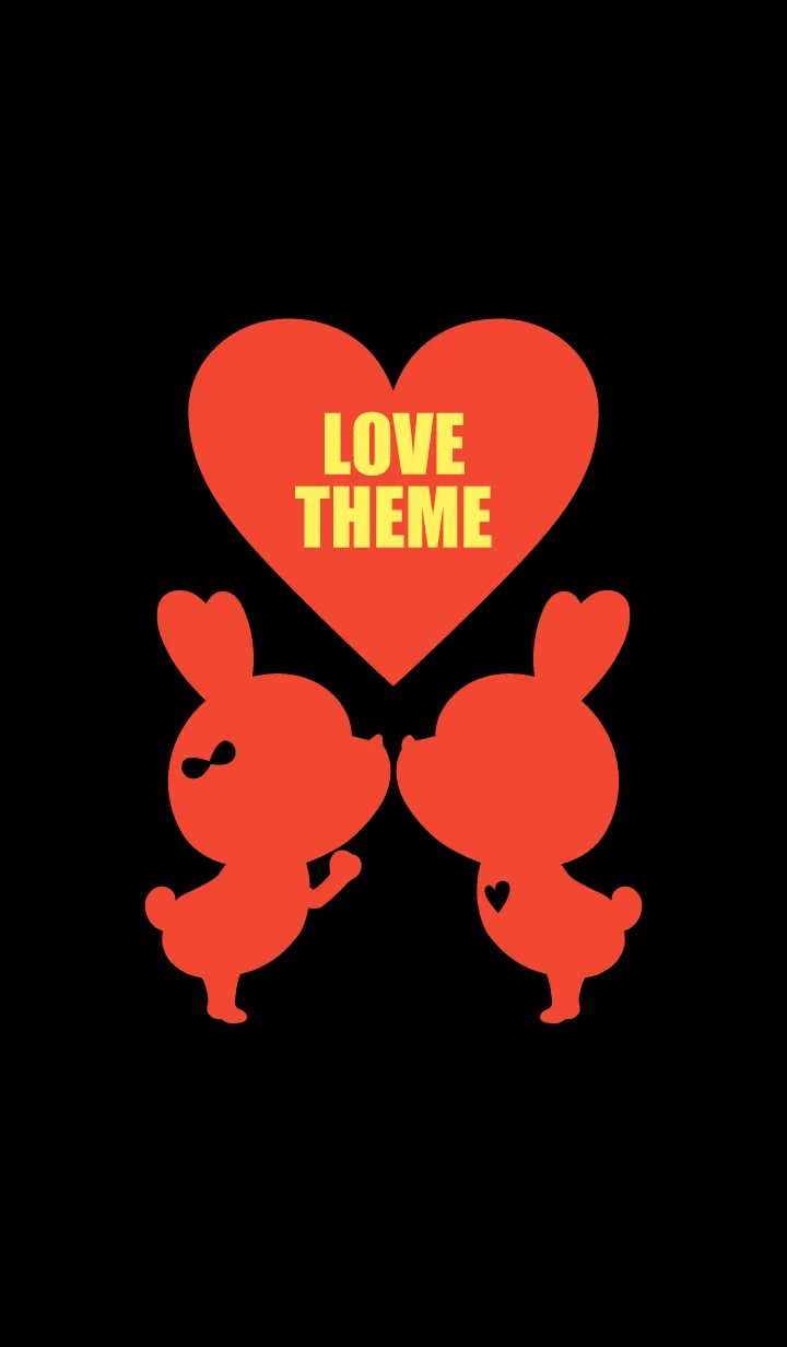 [LINE着せ替え] LOVE THEME BLACK & Red 21の画像1