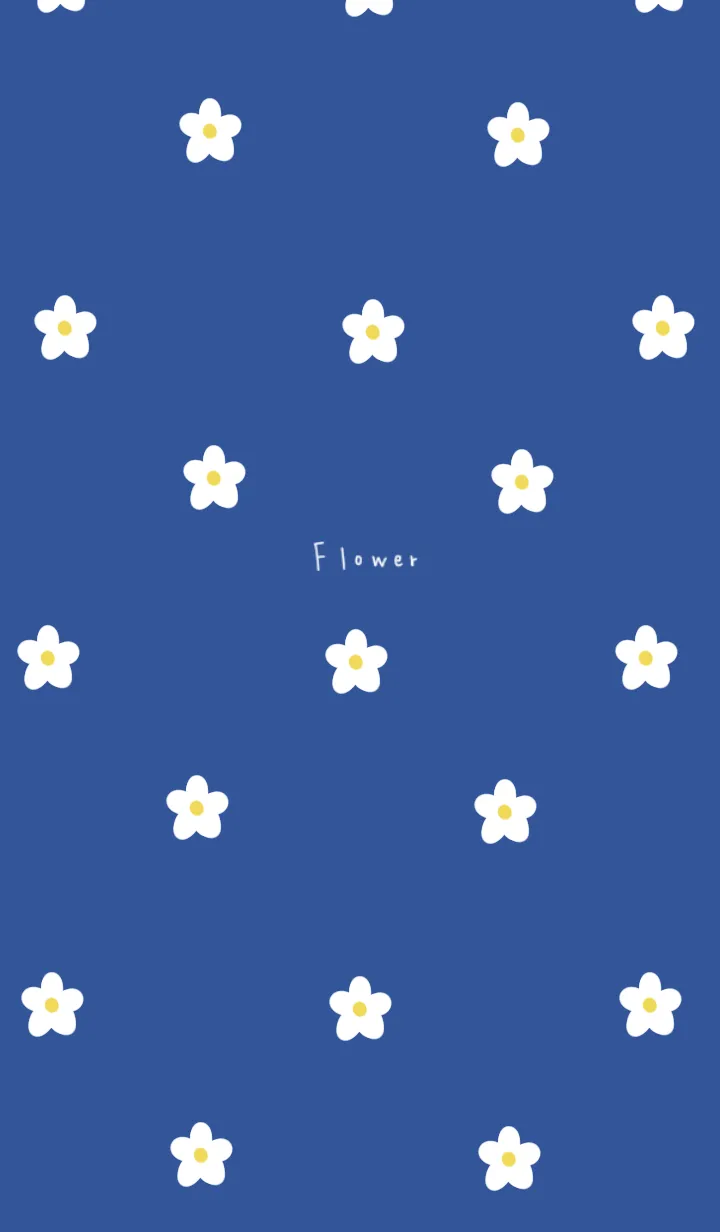 [LINE着せ替え] ブルーとホワイトのお花。小花。の画像1