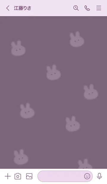 [LINE着せ替え] ～可愛いうさぎ♥パープル19_1～の画像3