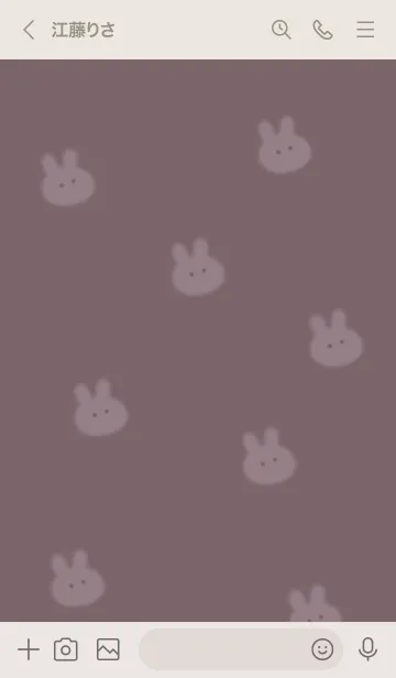 [LINE着せ替え] ～可愛いうさぎ♥ピンクブラウン20_1～の画像3