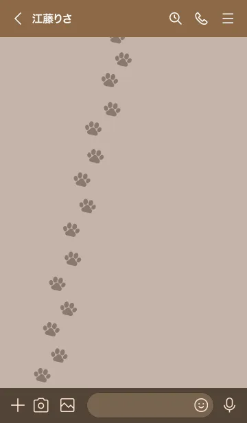 [LINE着せ替え] c01.11_ベージュ3 ブラウン3-6の画像3