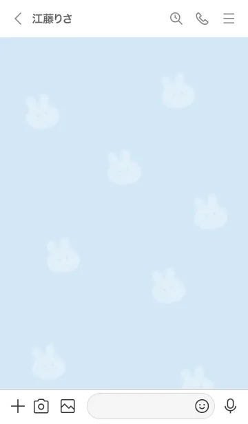 [LINE着せ替え] ～可愛いうさぎ♥ブルー22_1～の画像3