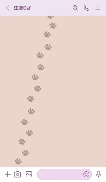 [LINE着せ替え] p01.12_ベージュ パープル3-9の画像3