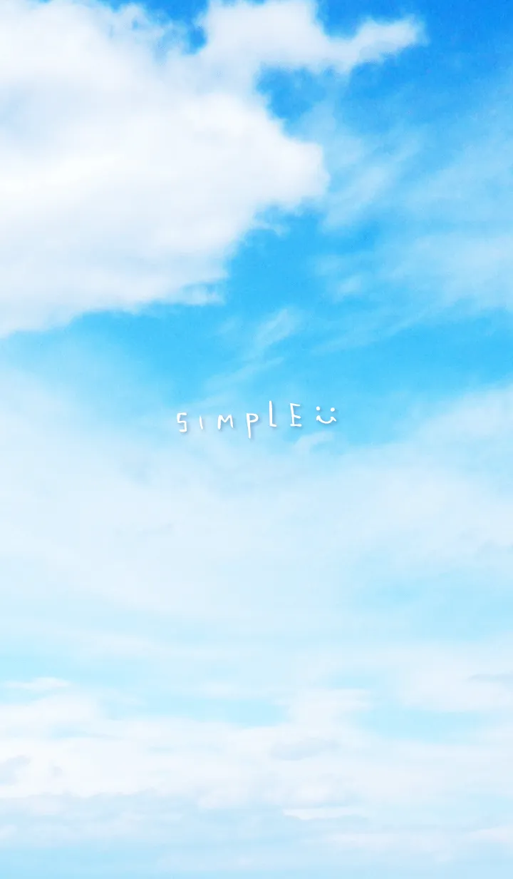 [LINE着せ替え] 青い空と雲 スマイル19の画像1
