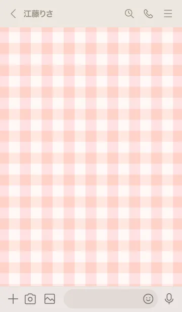 [LINE着せ替え] ギンガムチェック ピンク5の画像3
