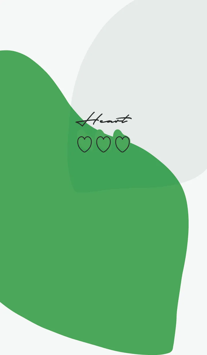 [LINE着せ替え] 緑 : シンプルなHeartの画像1