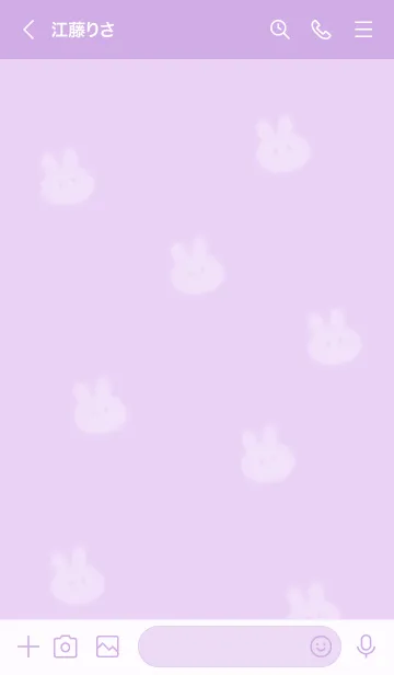 [LINE着せ替え] ～可愛いうさぎ♥パープル25_1～の画像3