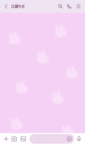 [LINE着せ替え] ～可愛いうさぎ♥ピンクパープル26_1～の画像3