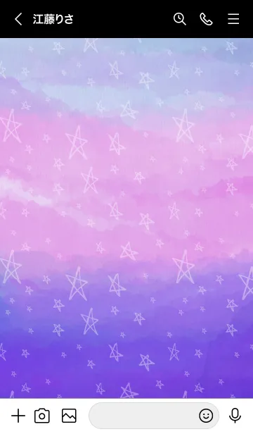 [LINE着せ替え] グラデーション星スマイル10の画像3