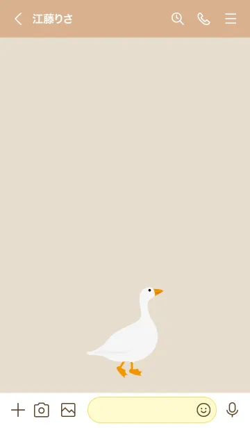 [LINE着せ替え] ドワーフガチョウ！かわいい（奶茶色）の画像3